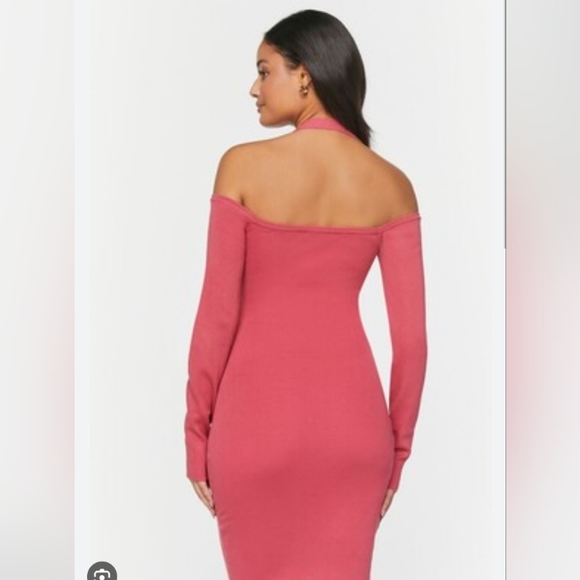 NWT Gauze Surplice Halter Mini Dress - Picture 2 of 6